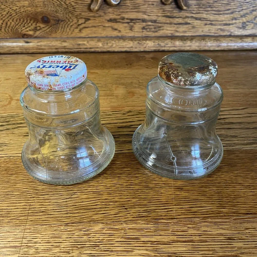 Vintage Bicentennial 1776-1976 Liberty Bell Cherry Jars W/Lids